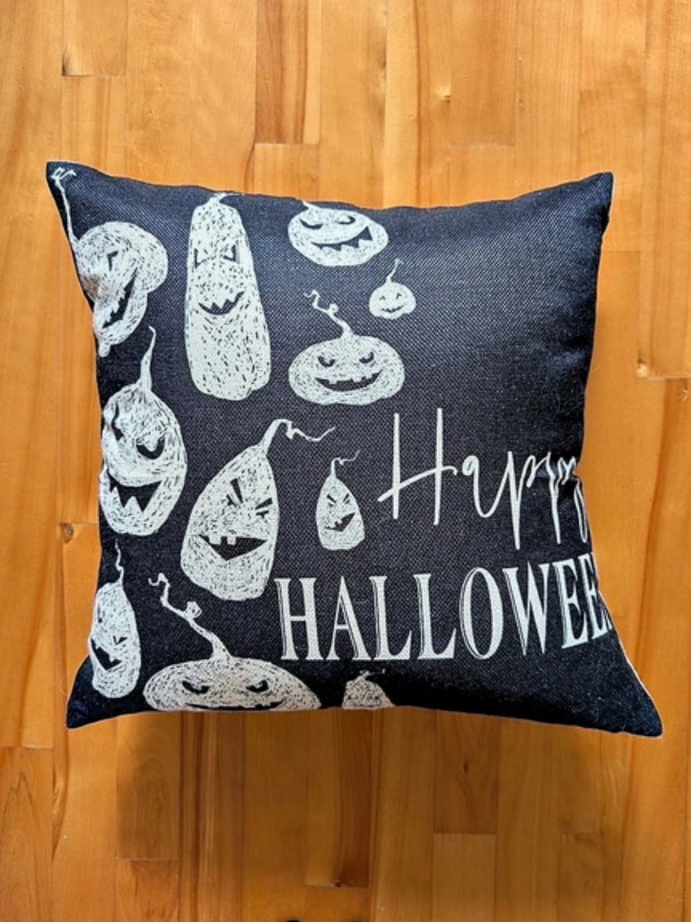 Black & White Halloween Accent Pillow